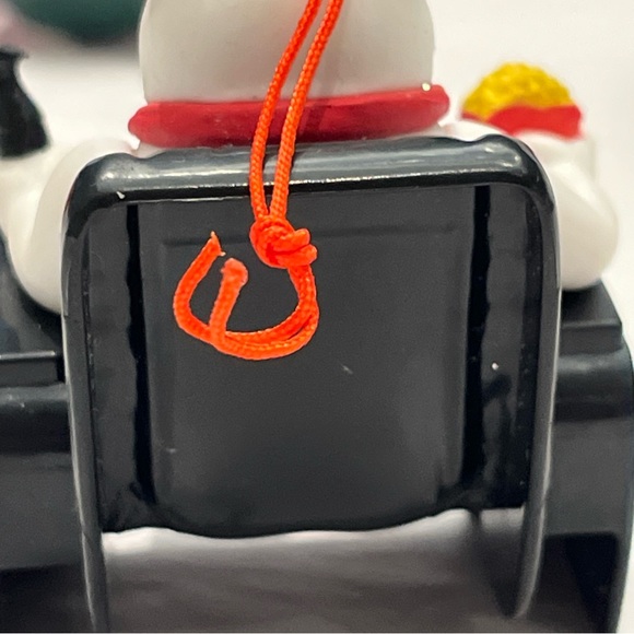 COCA-COLA Cineplex Santa Claus Ornaments Holding Popcorn + 3 Tin Holiday Baubles - Picture 3 of 13